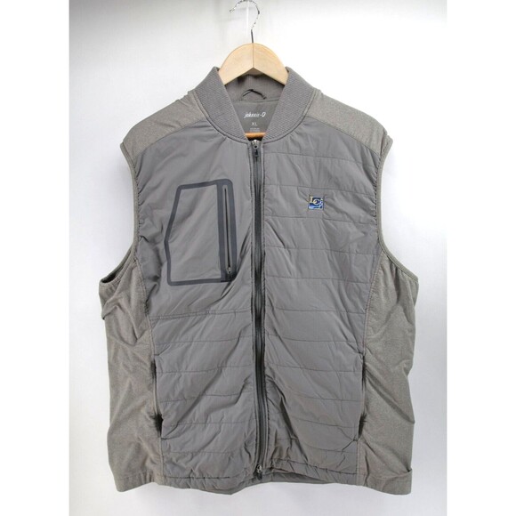 Johnnie O‎ Vest Men XL Duffy Meteor Quilted Full Zip Performance Golf Sleeveless - Picture 1 of 9